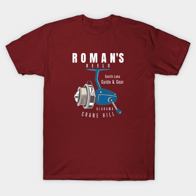 Roman's Reels T-Shirt by Alabama Lake Life